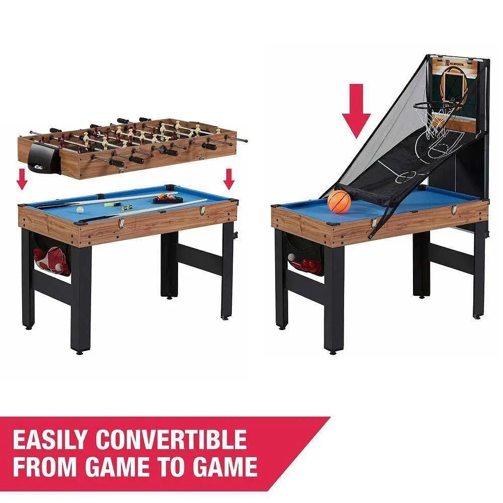5-in-1 Game Table - Foosball Pool Basketball Ping Pong and Slide Hockey - Game Table