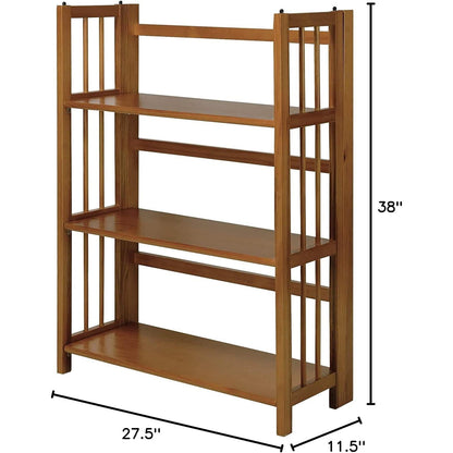 Stackable Chestnut Bookcase - 3 Shelves, 27.5″ Wide-2