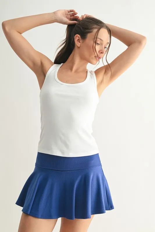 MONO B Slim Fit Scoop Neck Tank