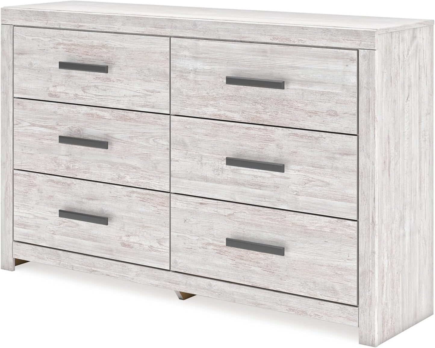 Cayboni Vintage 6 Drawer Dresser with Safety Stop for Bedroom, White-3