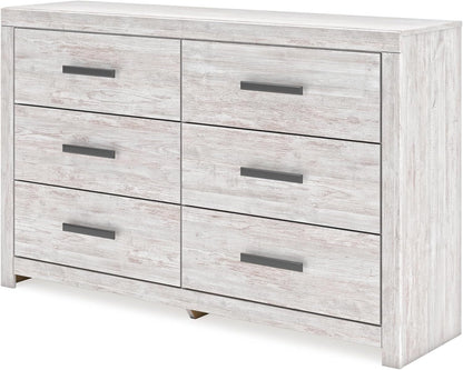 Cayboni Vintage 6 Drawer Dresser with Safety Stop for Bedroom, White-3