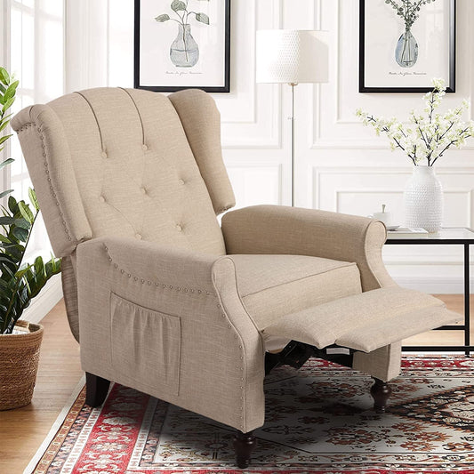 Wingback Recliner Chair with Massage and Heat-0