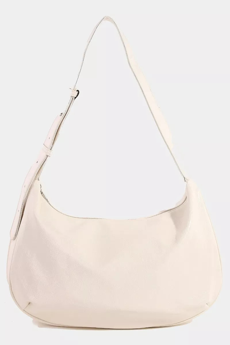 Fame Faux Leather Hobo Crescent Shoulder Bag