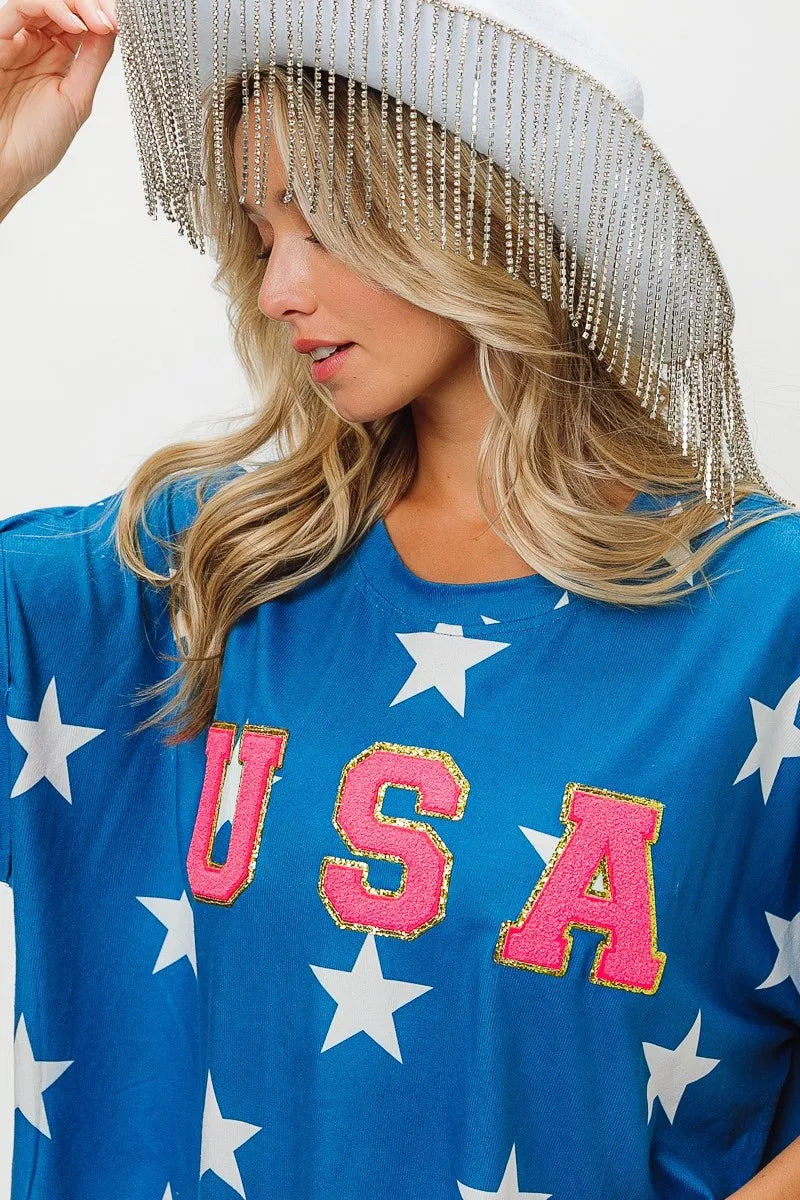 BiBi Fourth Of July Star Knit T-Shirt