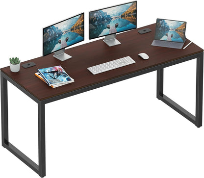 55-Inch Commercial-Grade Office Computer Desk, Cherry-0