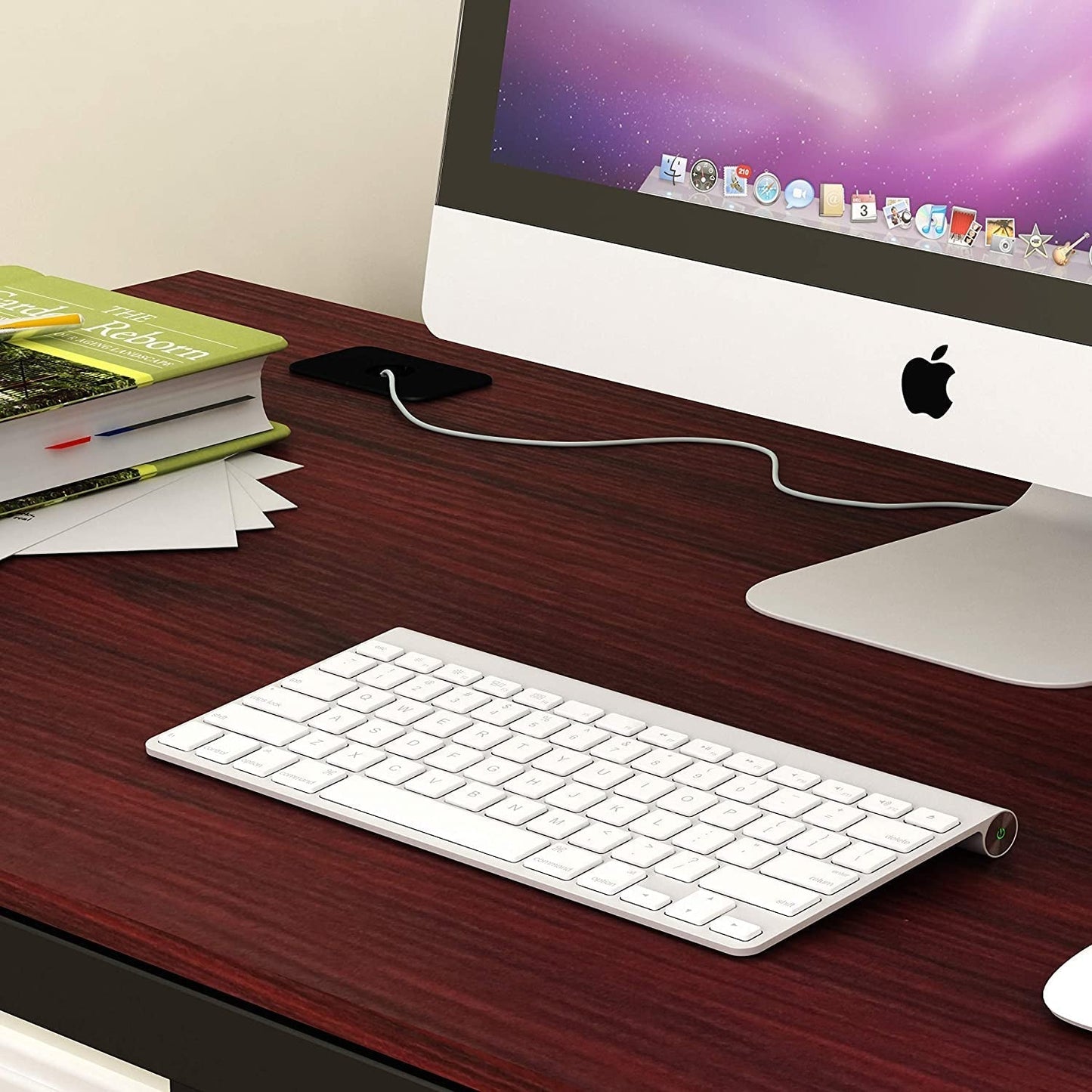 55-Inch Commercial-Grade Office Computer Desk, Cherry-3