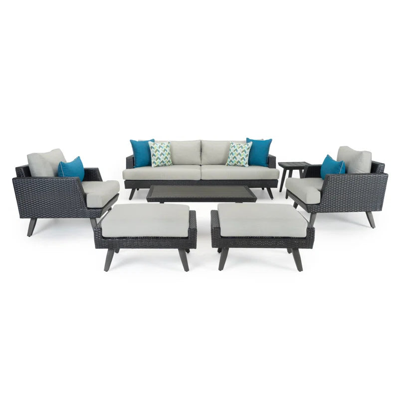 Outdoor Patio Conversation Set With Cushions For Backyard-0