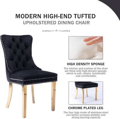 Velvet Dining Chairs Set of 6-2