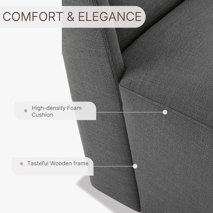 Dining Chairs with Casters No Assembly Upholstered Wingback Single Sofa Armless Deskchair for Bedroom Waiting Room Kitchen Diningroom-4