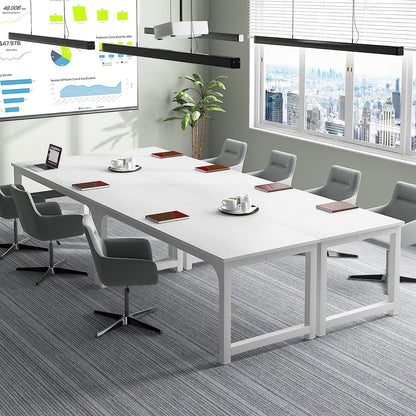 Large Executive White Office Computer Desk-3