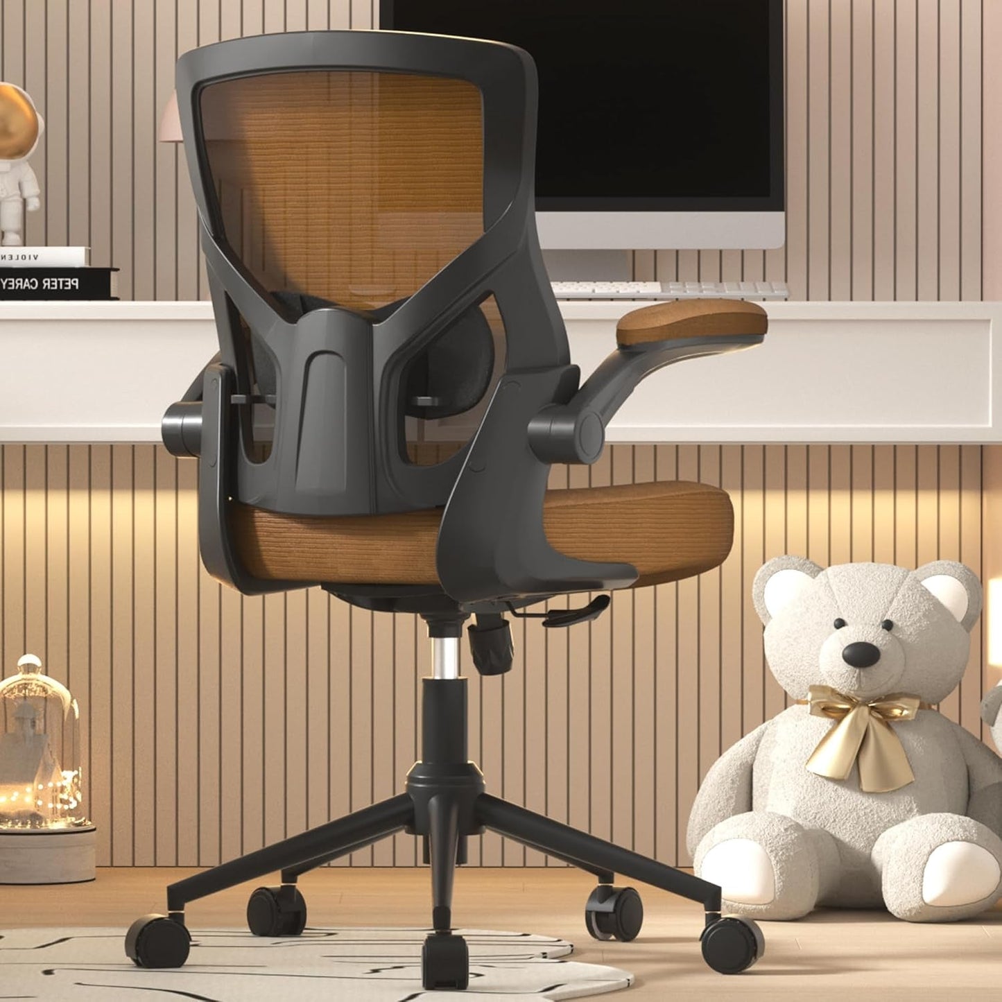 Office Chair, High Back Desk Chair Adjustable Height and Ergonomic Design Home Office Computer Chair Executive Lumbar Support Padded-0