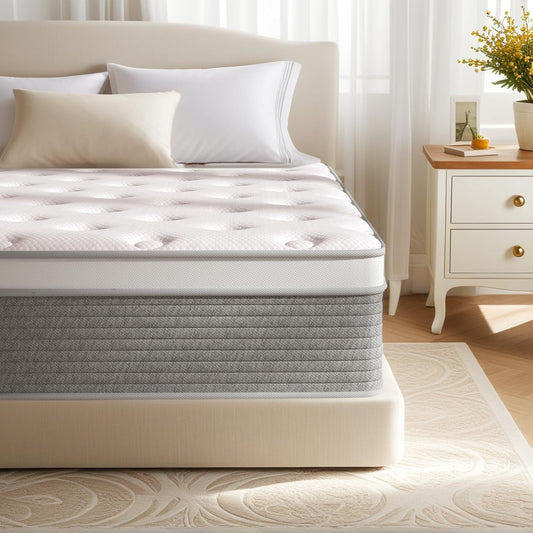 12 Inch Queen Mattress with Memory Foam and Springs-0