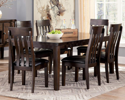 Haddigan Traditional Rectangular Dining Extension Table, Seats up to 8, Dark Brown-1
