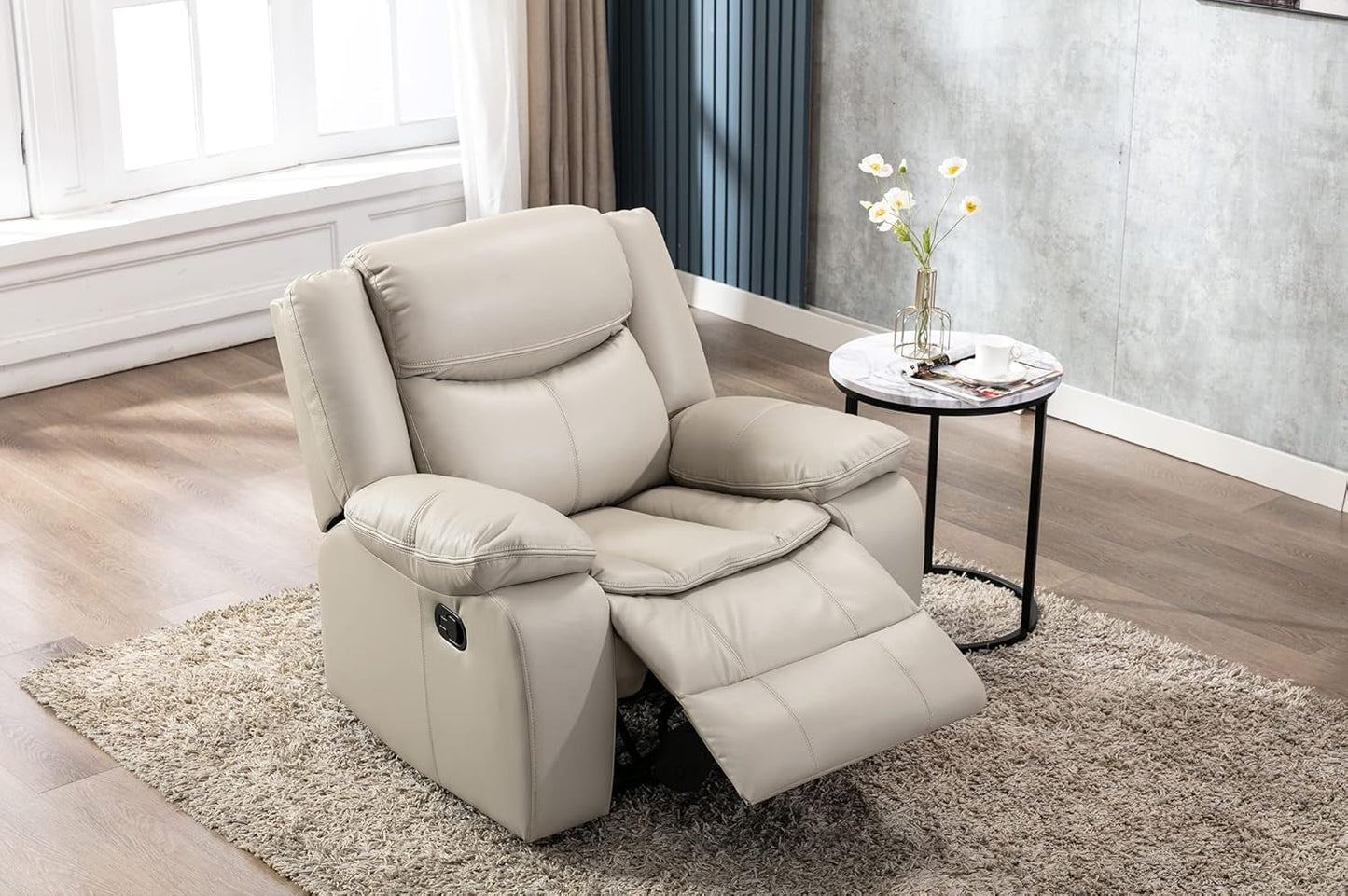 Breathable Leather Manual Recliner for Living Room-2
