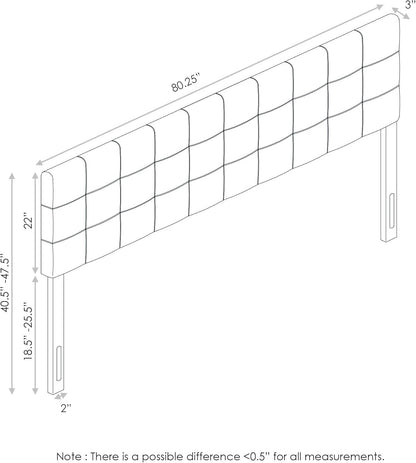 Stylish Black King Headboard for Cozy Bedroom Space-1