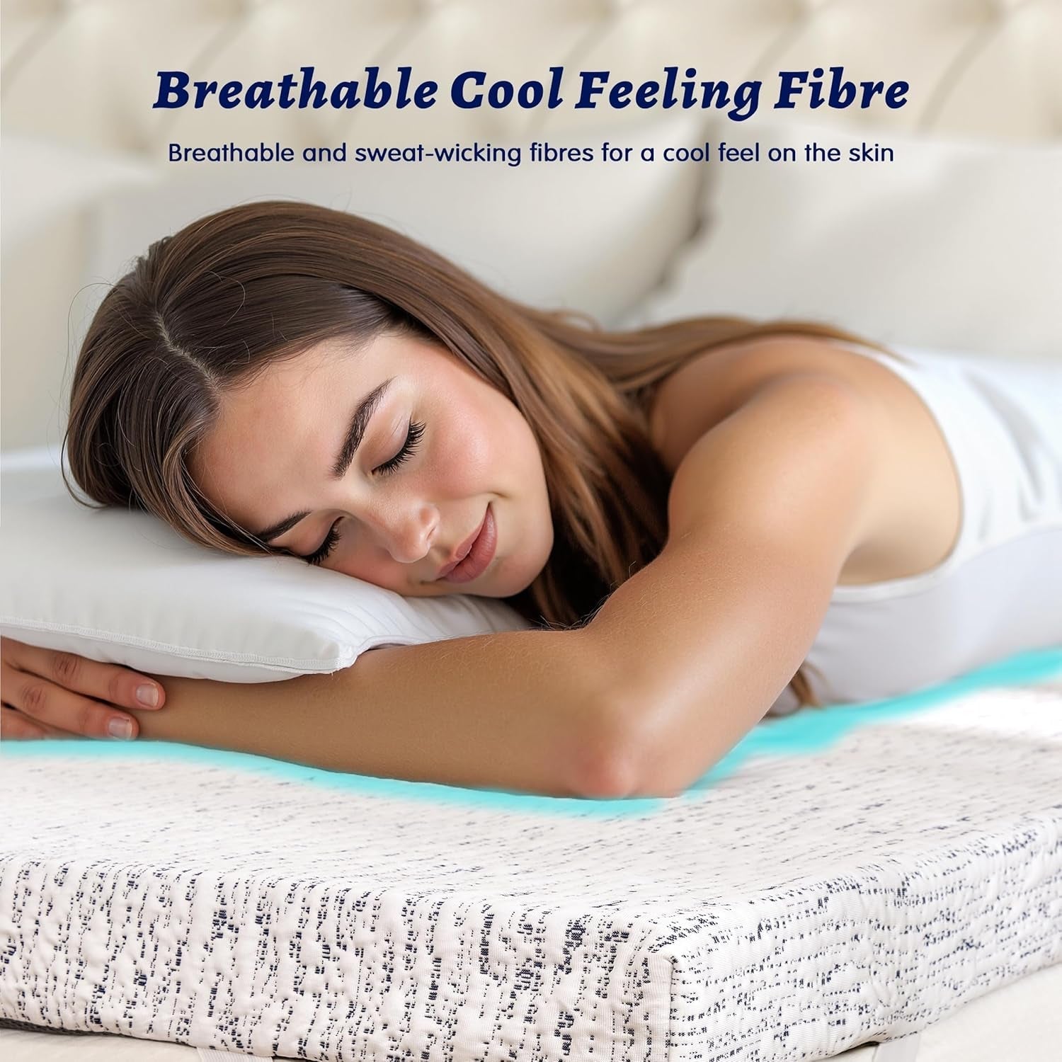 Cooling Memory Foam Mattress Topper for Comfortable Sleep-2