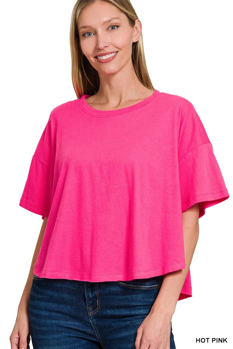 Zenana Cotton Round Neck Short Sleeve T-Shirt