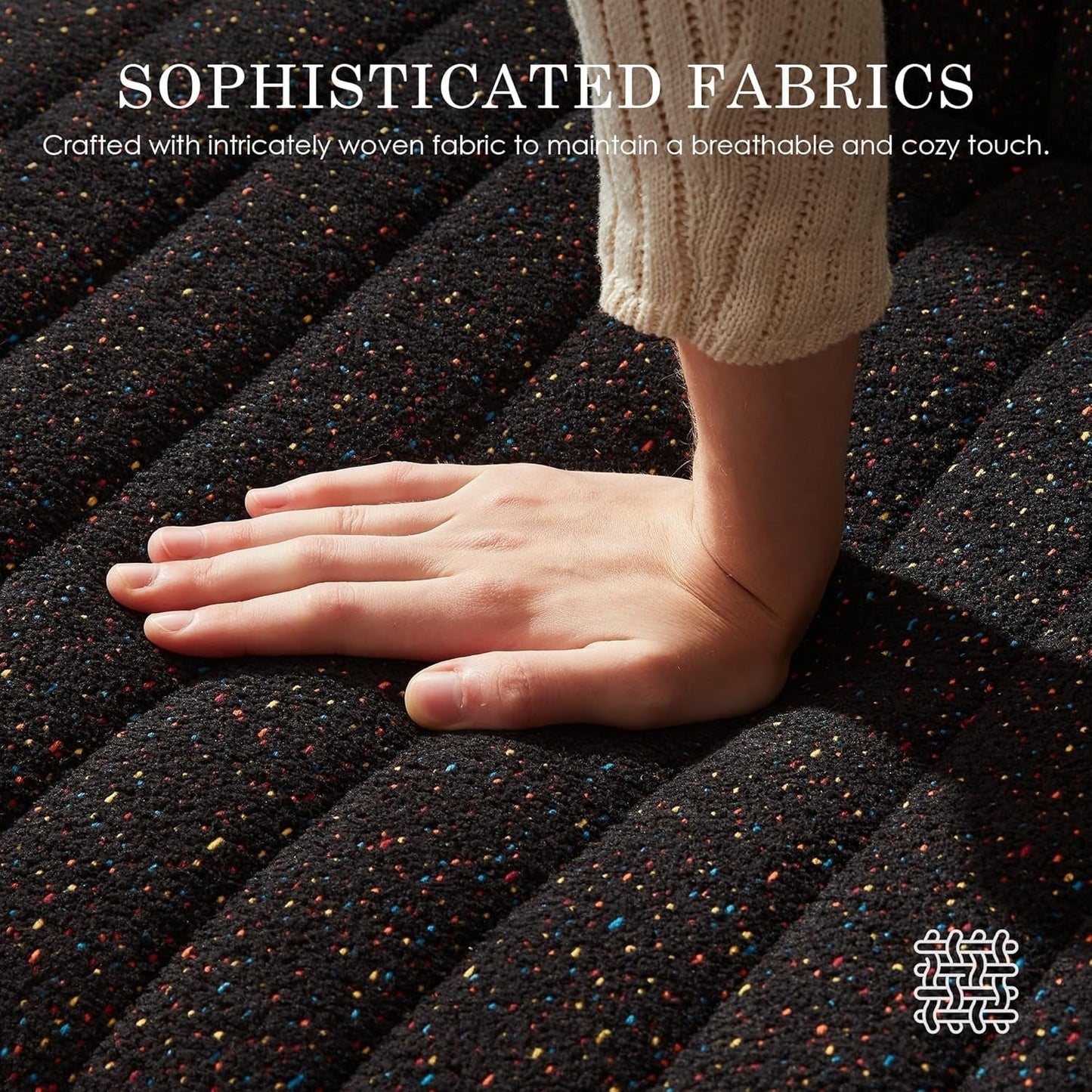 Wide Seat Swivel Office Chair, Locking Wheels, Black-1