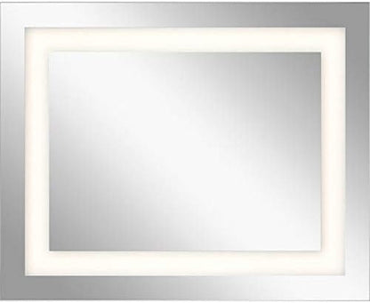 Signature LED Backlit Mirror in Chrome, 30" X 24"-2