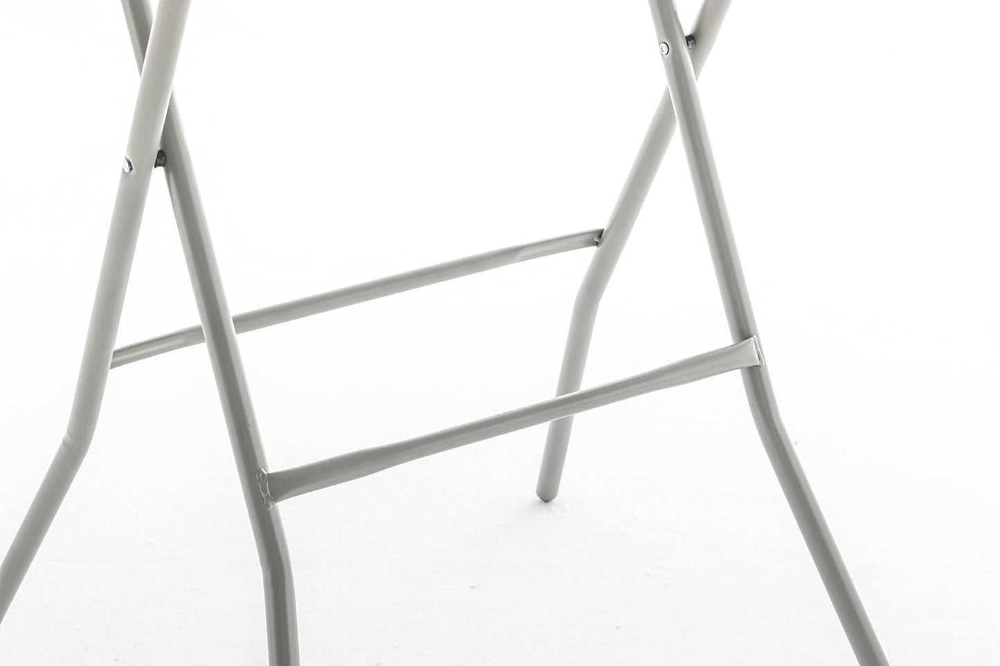 32" Round White Folding Table Set Bar Height-4