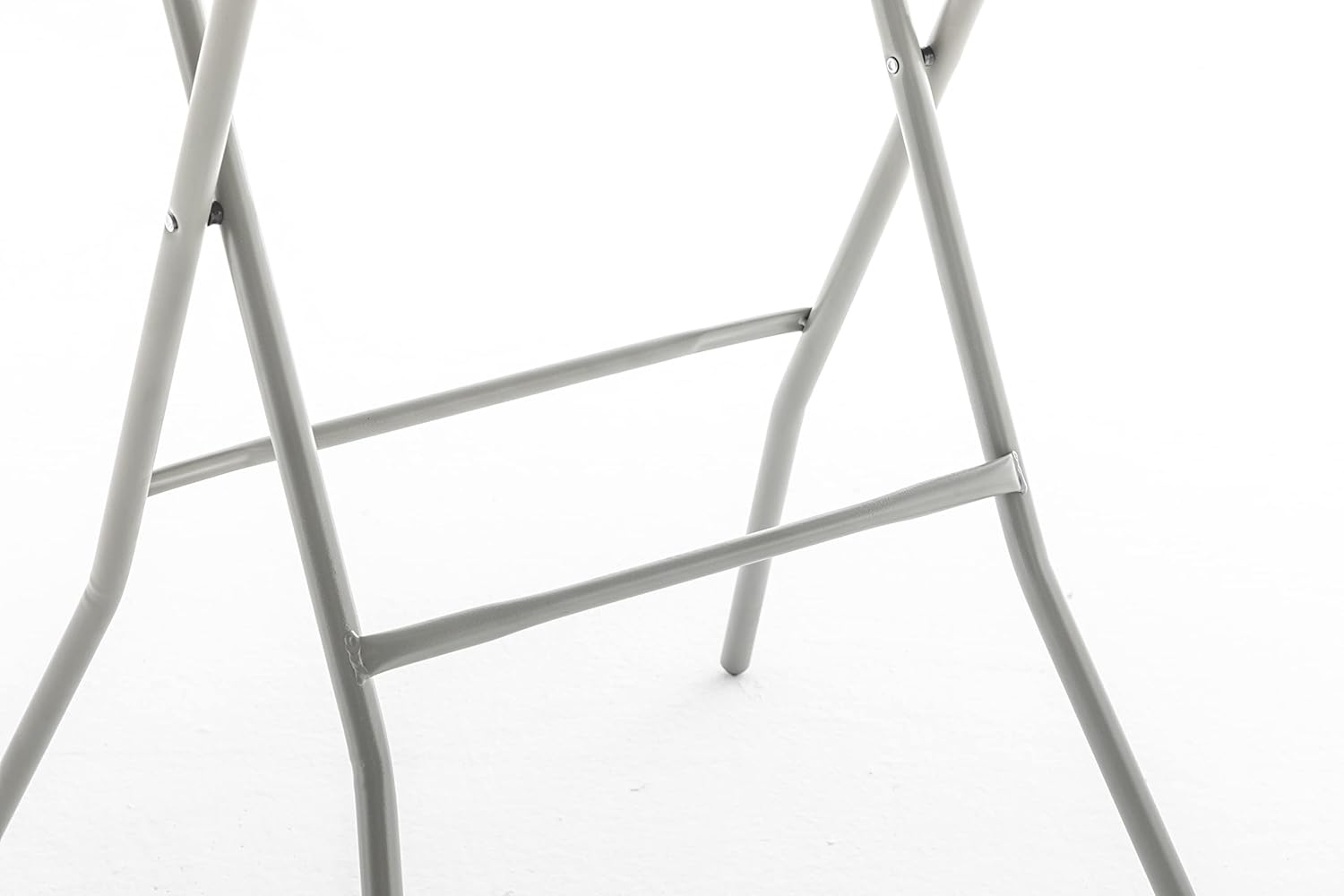 32" Round White Folding Table Set Bar Height-4