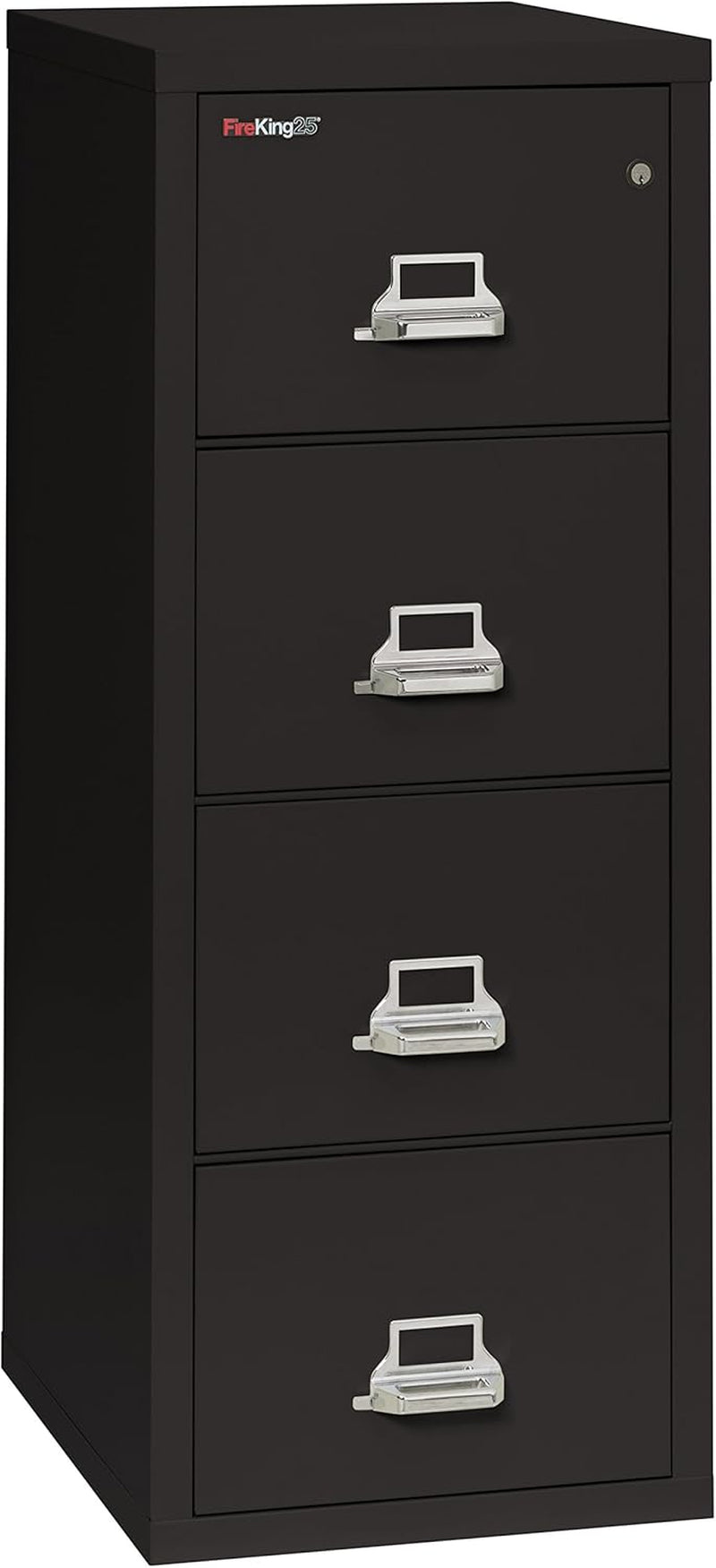 Vertical 4 Drawer Legal Fire Safe File Cabinet with Key Lock, 1 Hour Fire Rated, UL Rated & Water Resistant Home Safe, Made in the USA, Black-0
