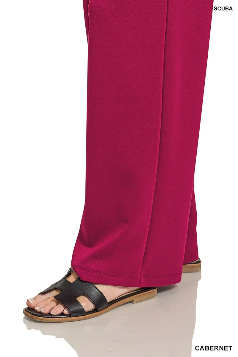 Zenana Scuba Crewneck Sweatshirt and Pants Set