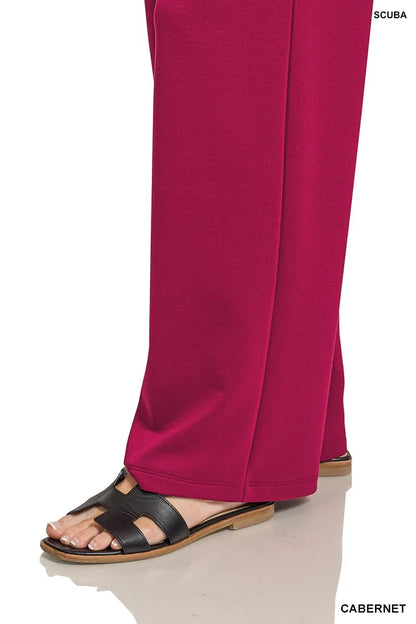 Zenana Scuba Crewneck Sweatshirt and Pants Set