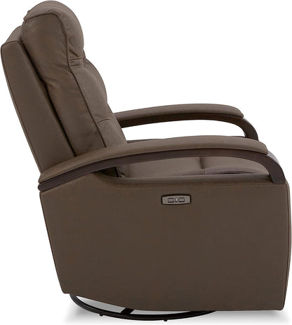 Chocolate Swivel Glider Rocker Recliner with USB Charge-2