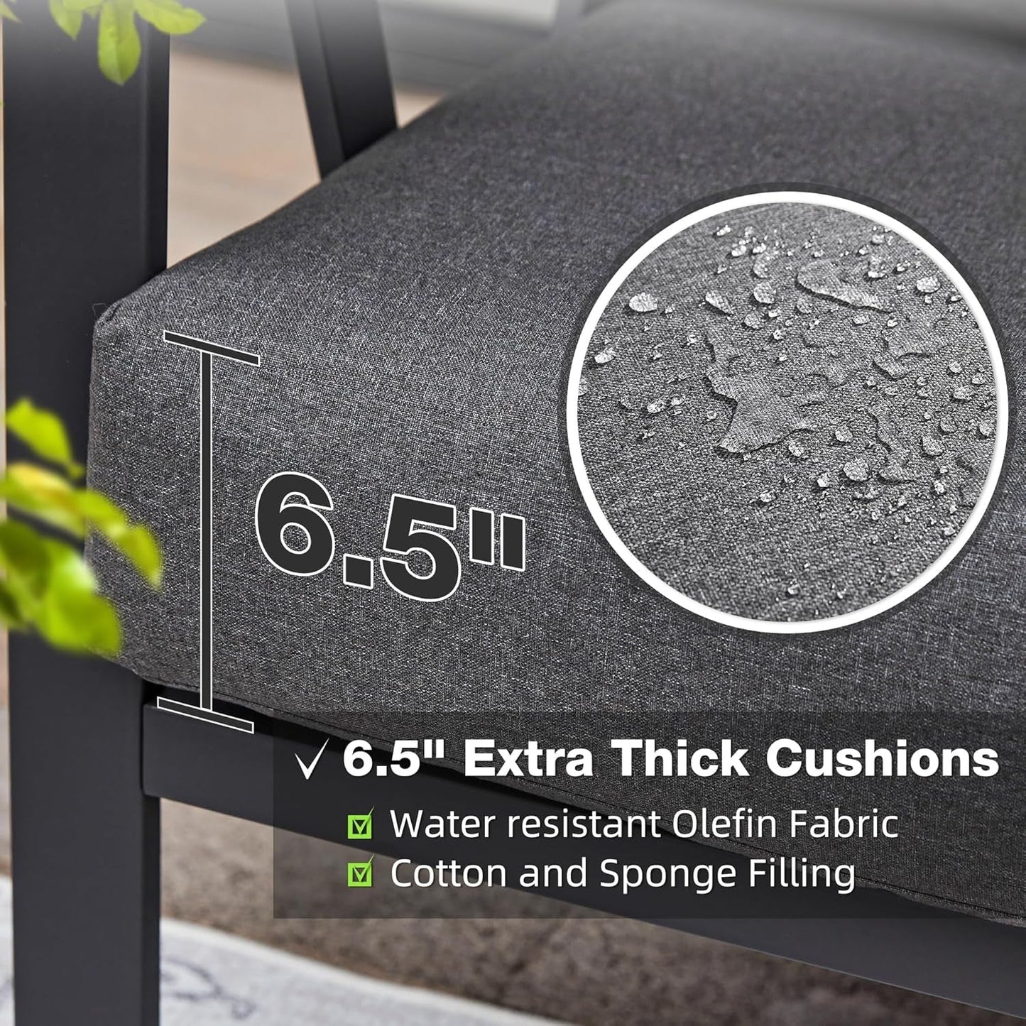 Outdoor Patio Rocking Chair Set With Coffee Table-3