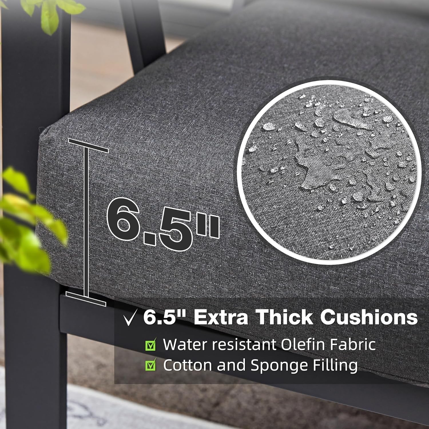 Outdoor Patio Rocking Chair Set With Coffee Table-3