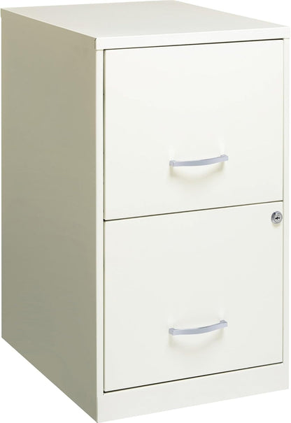 2-Drawer File Cabinet, 14.2" X 18" X 24.5", White-0