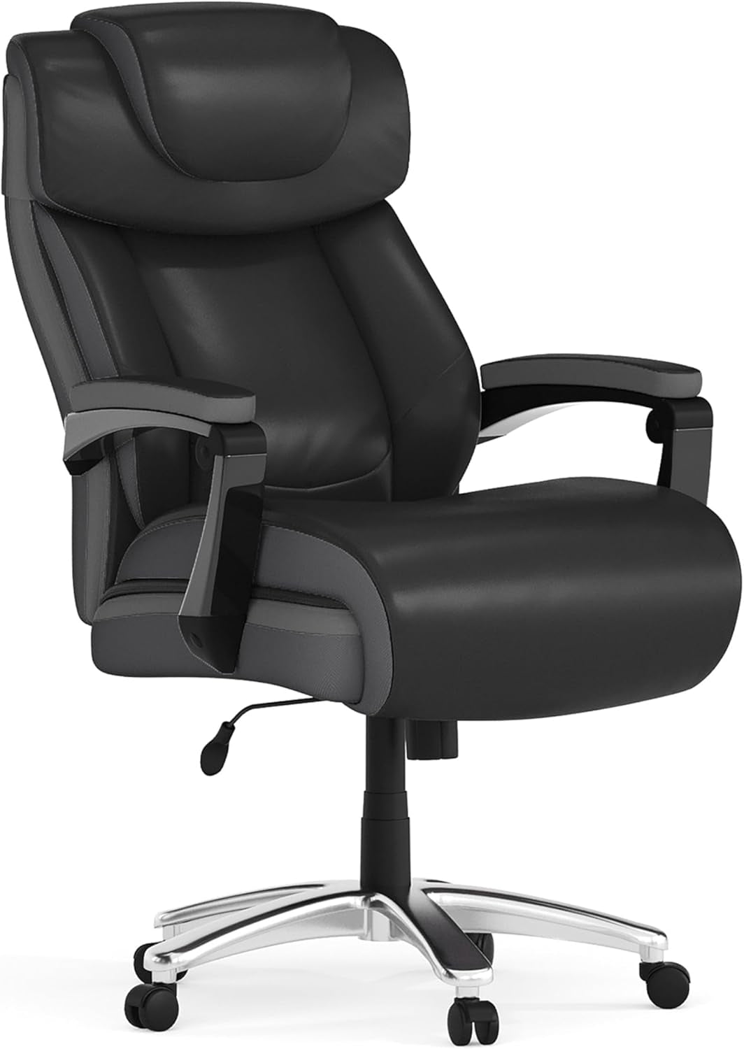Hercules Series High-Back Swivel Leathersoft Office Chair, Ergonomic Executive Chair with Headrest and Adjustable Height, Black-0