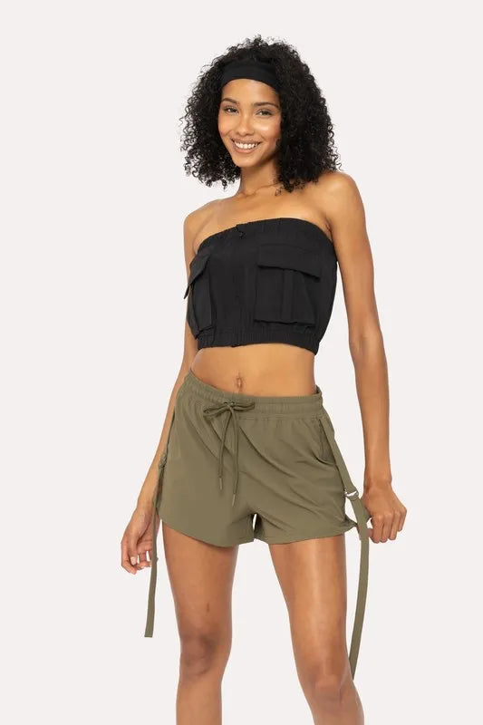 MONO B Cargochic Ribstop Tube Top