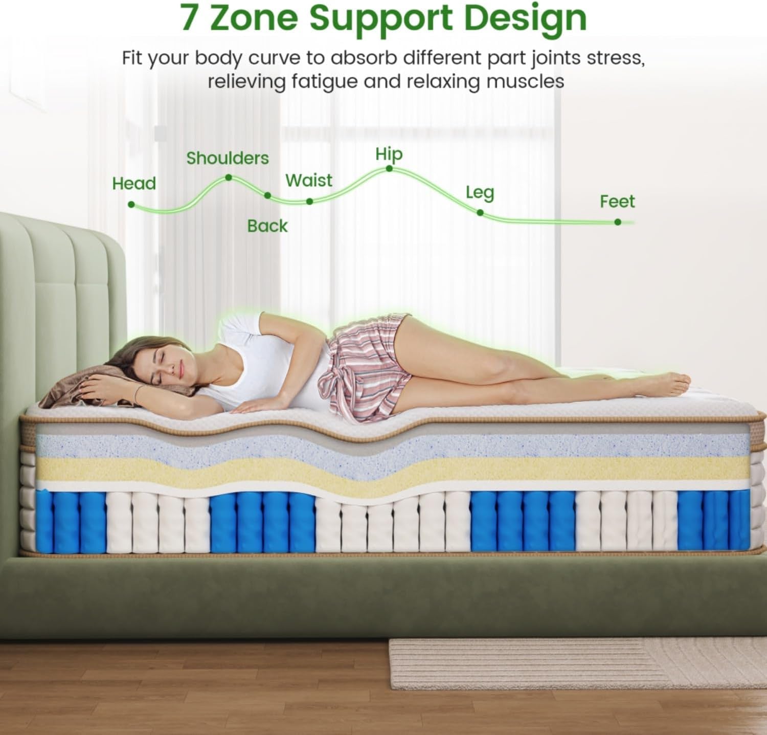 10 Inch Full Size Hybrid Gel Memory Foam Mattress-4