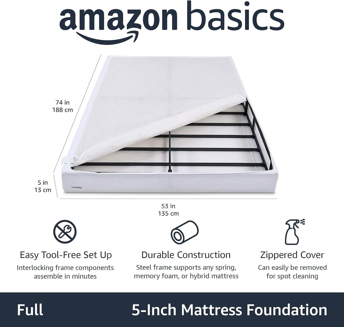 Smart Box Spring Bed Base with Easy Assembly Features-1