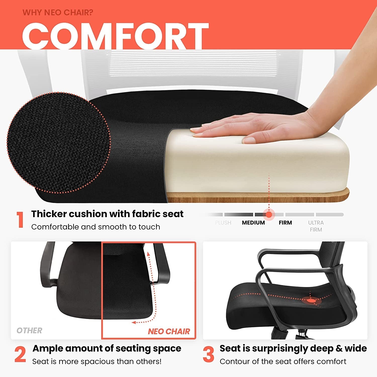 Ergonomic Swivel Chair with Adjustable Lumbar Support-3