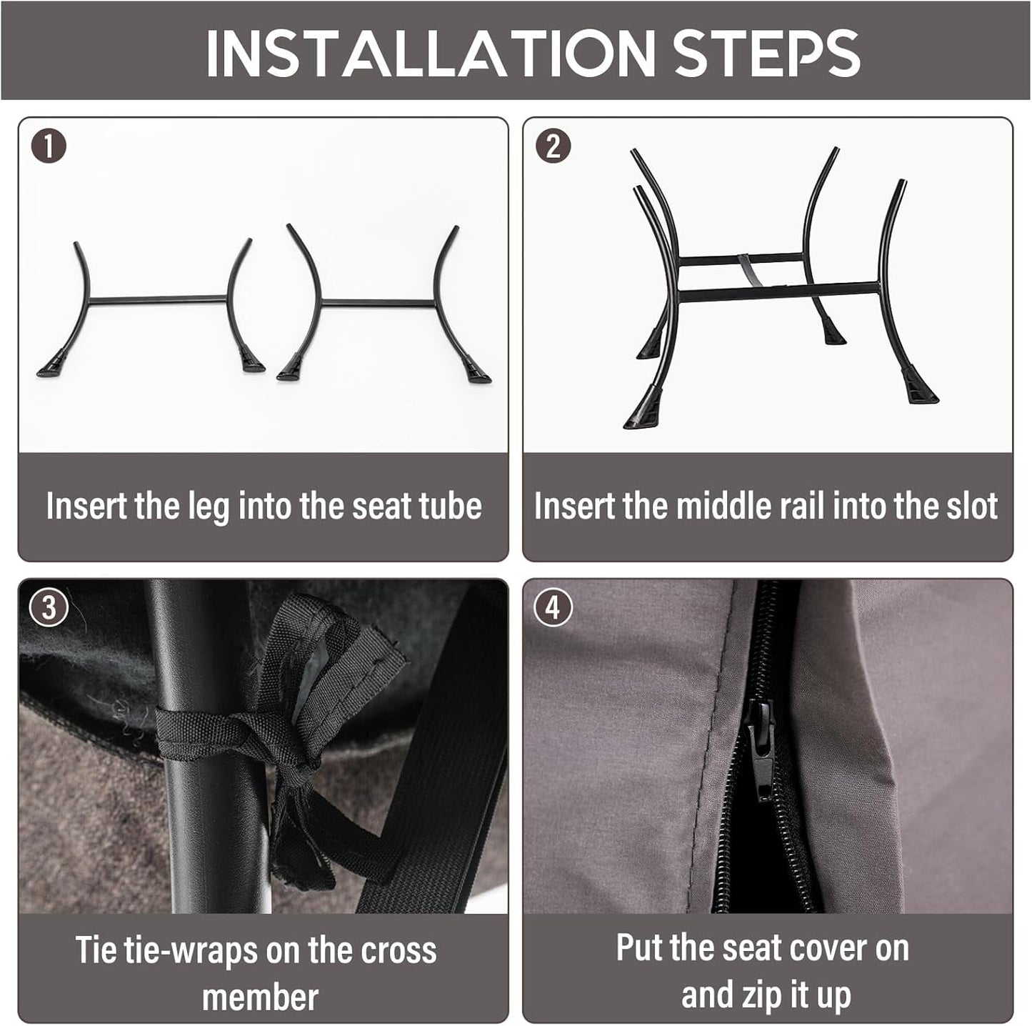 Dark Grey Lazy Chair With Ottoman Armrests Footstool-3