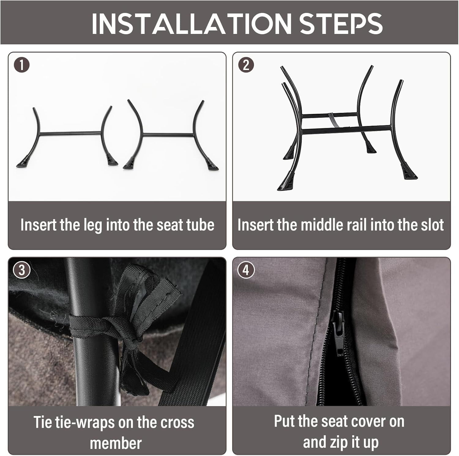 Dark Grey Lazy Chair With Ottoman Armrests Footstool-3