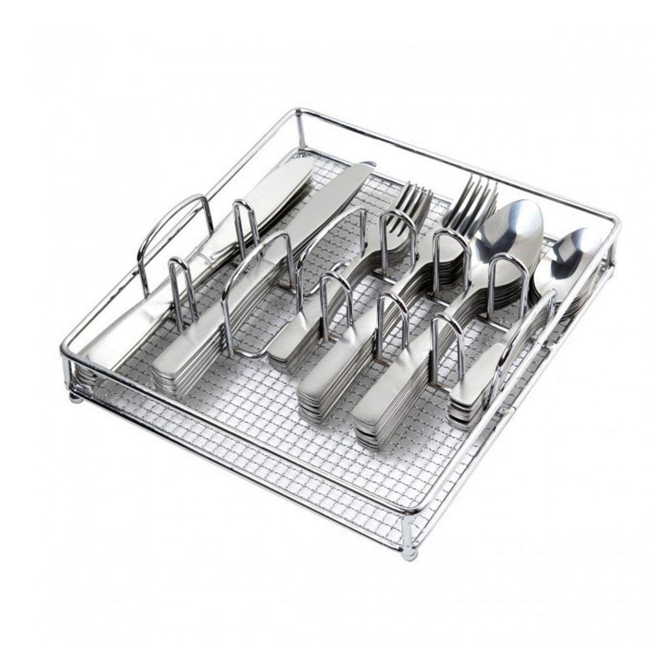 Gibson Home Abbeville 61 Piece Stainless Steel Flatware Set with Wire Caddy-0