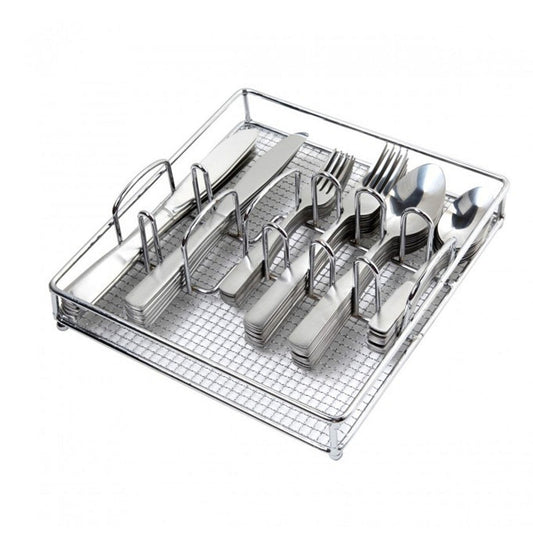 Gibson Home Abbeville 61 Piece Stainless Steel Flatware Set with Wire Caddy-0
