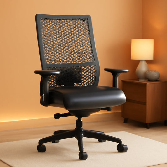 Ignition 2.0 Reactiv Ergonomic Office Chair with Lumbar Support, Breathable Flex-Back Adjustable Office Chair, Synchro-Tilt Recline, Swivel Wheels - Home Office Desk Chair for Back Pain - Black-0