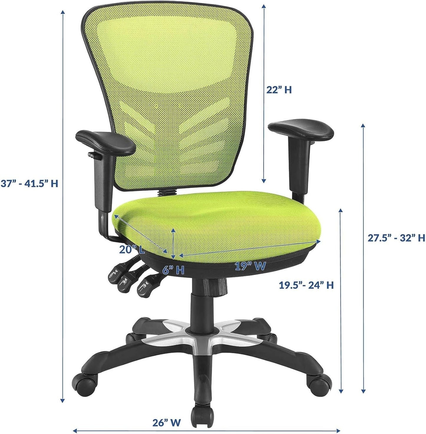 Articulate Ergonomic Mesh Office Chair in Green-2