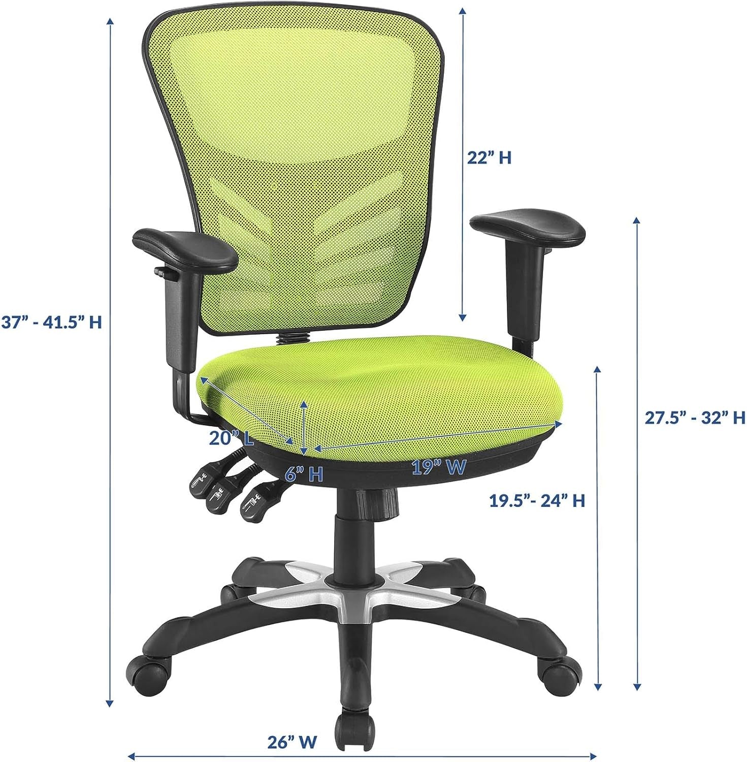 Articulate Ergonomic Mesh Office Chair in Green-2