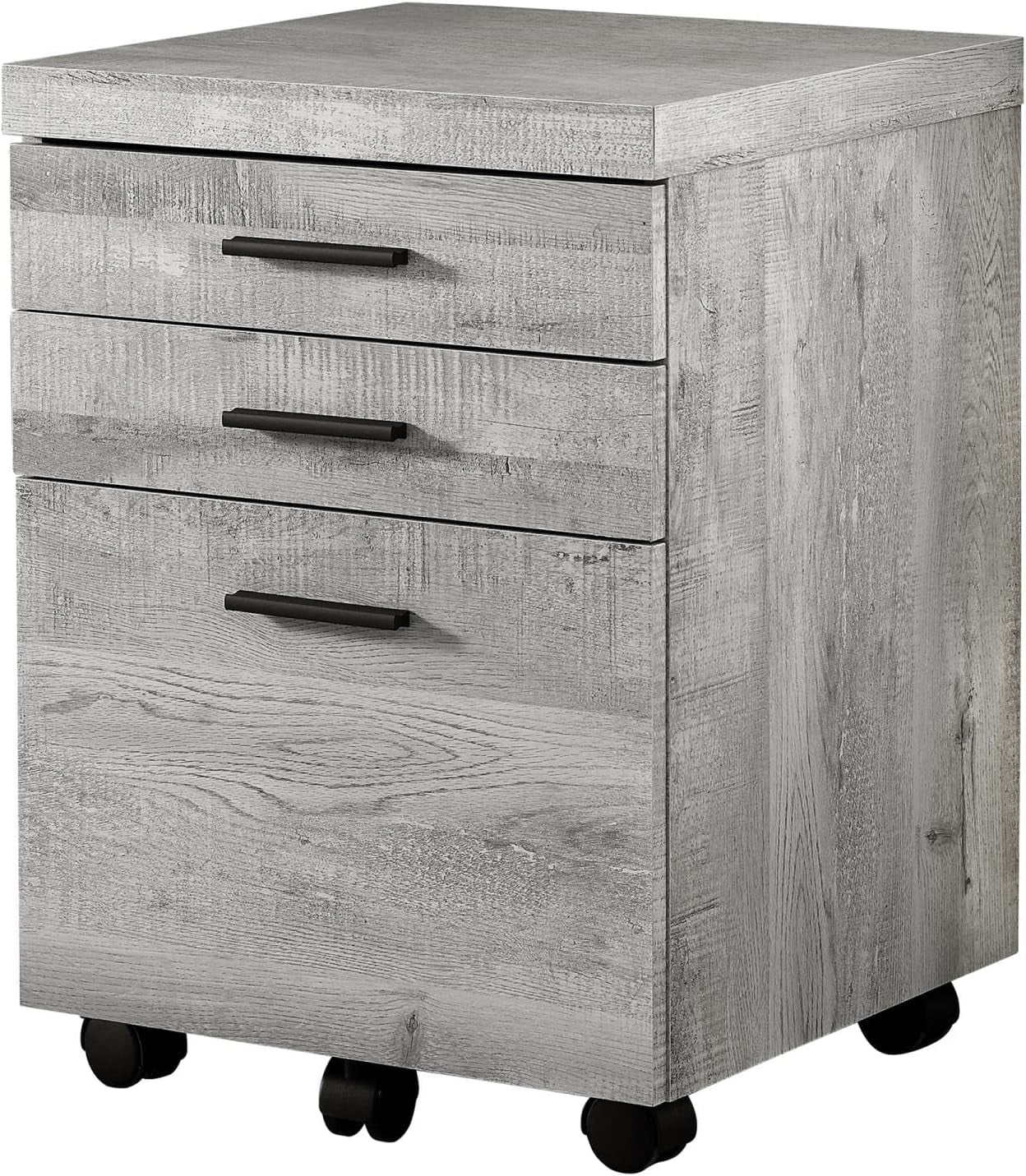 I 7401 File Cabinet, Rolling Mobile, Storage Drawers, Printer Stand, Office, Work, Laminate, Grey, Contemporary, Modern-0
