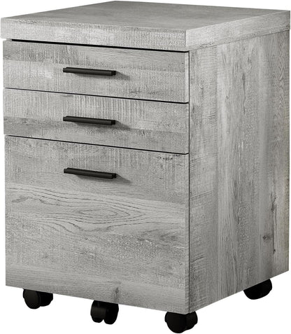 I 7401 File Cabinet, Rolling Mobile, Storage Drawers, Printer Stand, Office, Work, Laminate, Grey, Contemporary, Modern-0