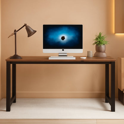 Computer Desk, 63 Inch Large Office Desk Computer Table Study Writing Desk Workstation for Home Office, Rustic Brown-0