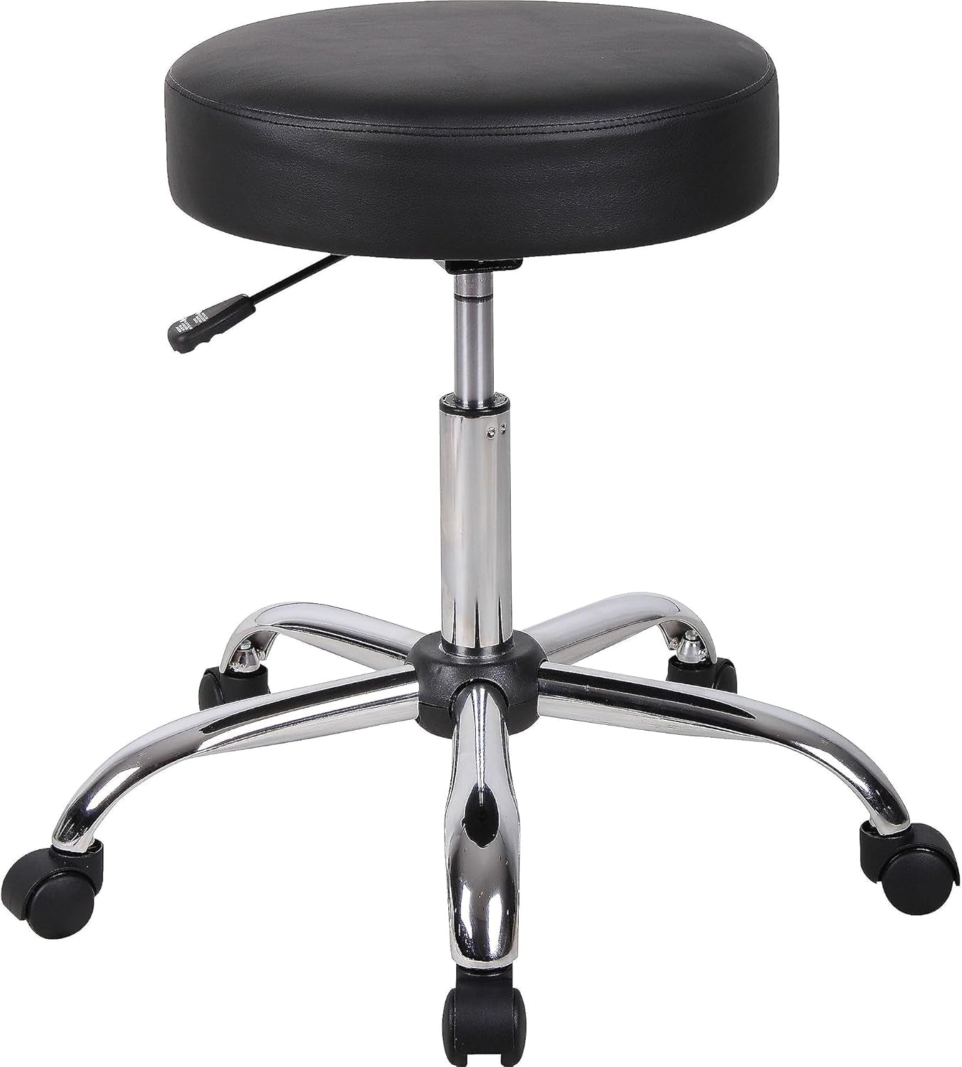 Boss Be Well Armless Medical Spa Professional Stool, Black (B240-BK)-0