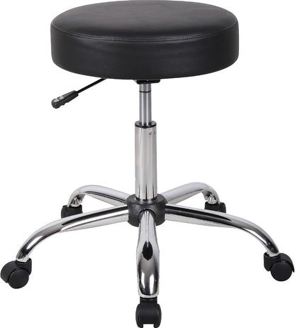 Boss Be Well Armless Medical Spa Professional Stool, Black (B240-BK)-0