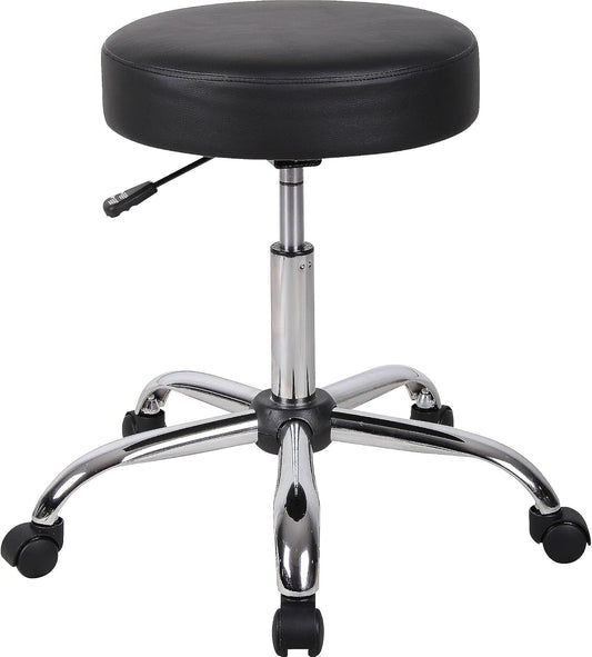 Boss Be Well Armless Medical Spa Professional Stool, Black (B240-BK)-0